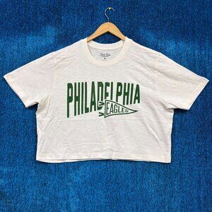 Philadelphia Eagles White Football Crop Top Size XXL